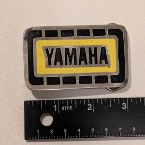 Yamaha yellow and black belt buckle